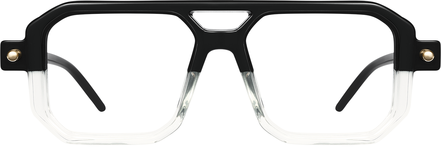 Fytoo Aviator Geometric Two Tone TR90 Full Rim Eyeglasses