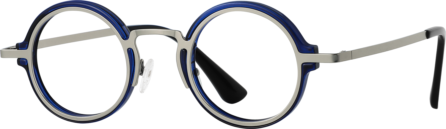 Boshell Round Blue Eyeglasses | Fytoo Optical
