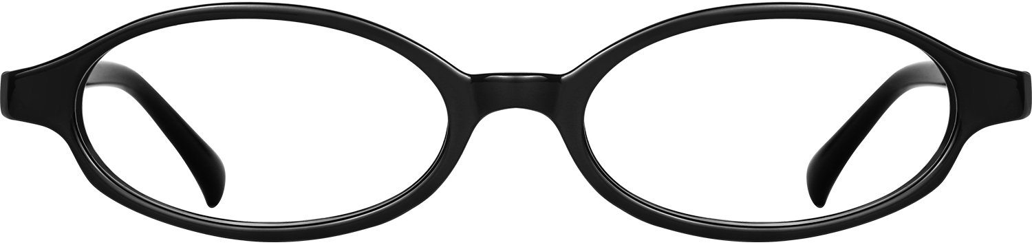 Oval Black TR90 Full Rim Eyeglasses