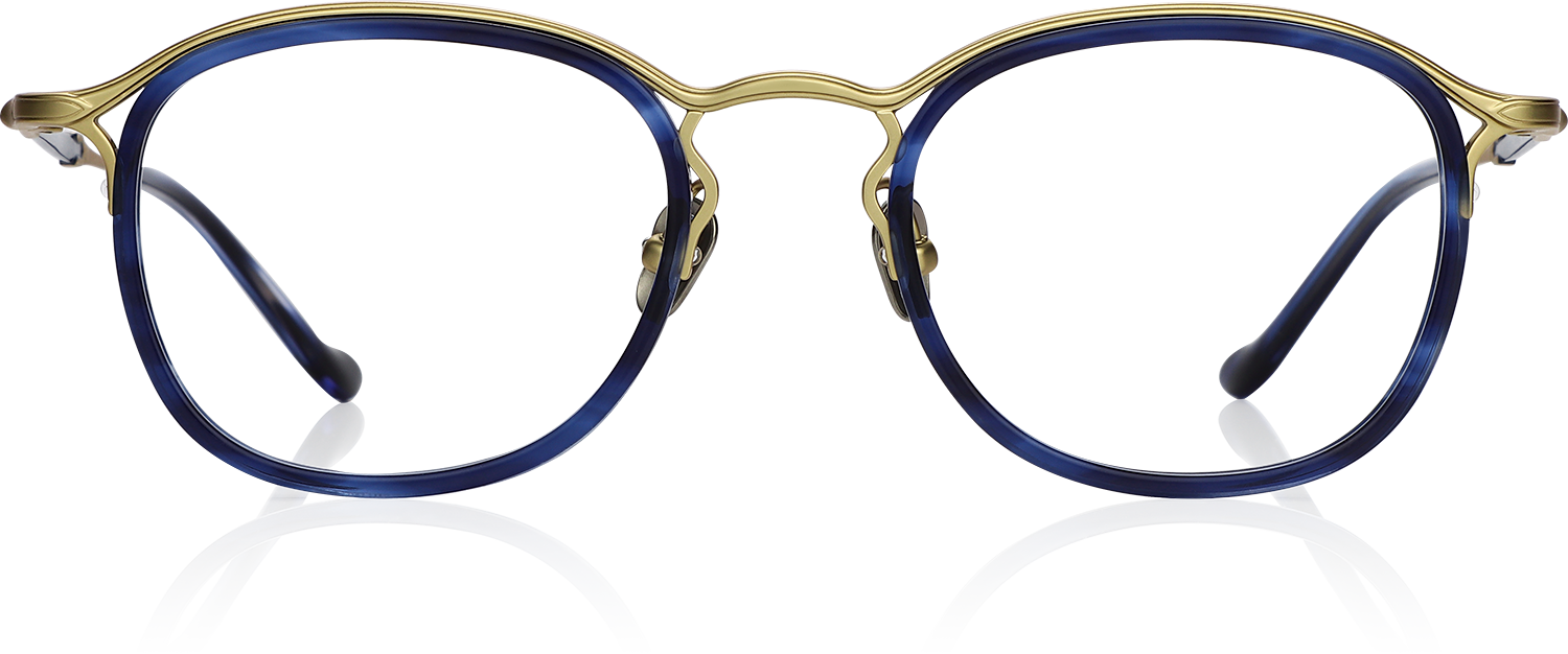 Fytoo Square Blue Titanium Full Rim Eyeglasses