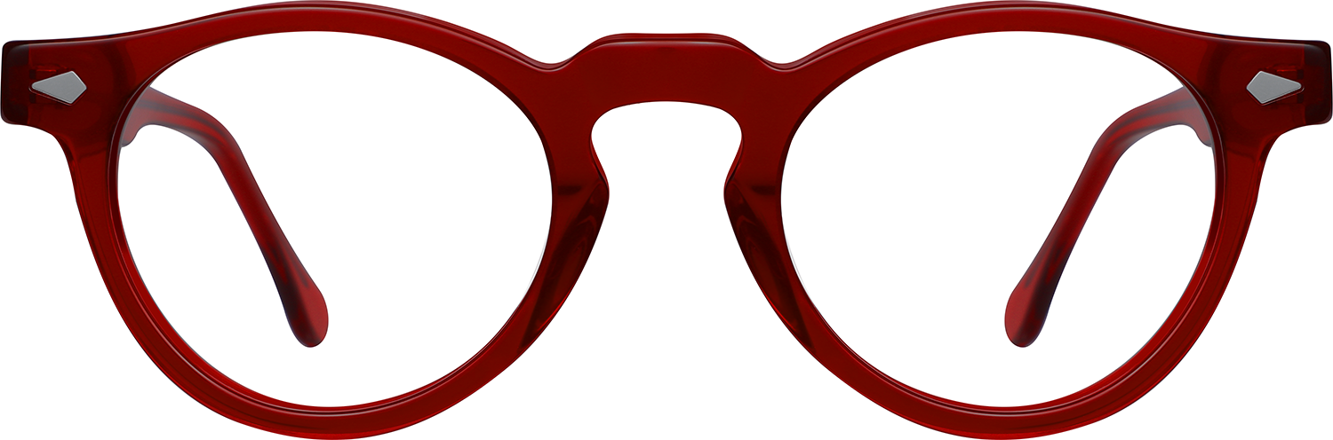 Fytoo Round Red Acetate Full Rim Eyeglasses