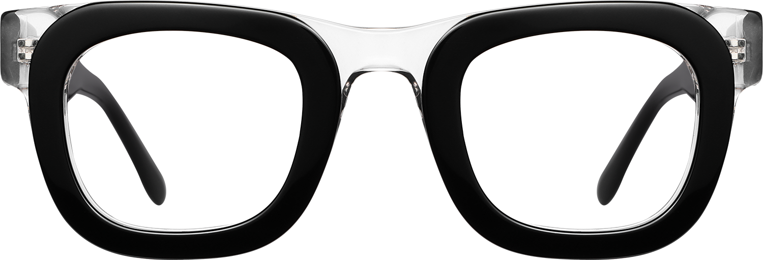 Fytoo Square Black Acetate Full Rim Eyeglasses
