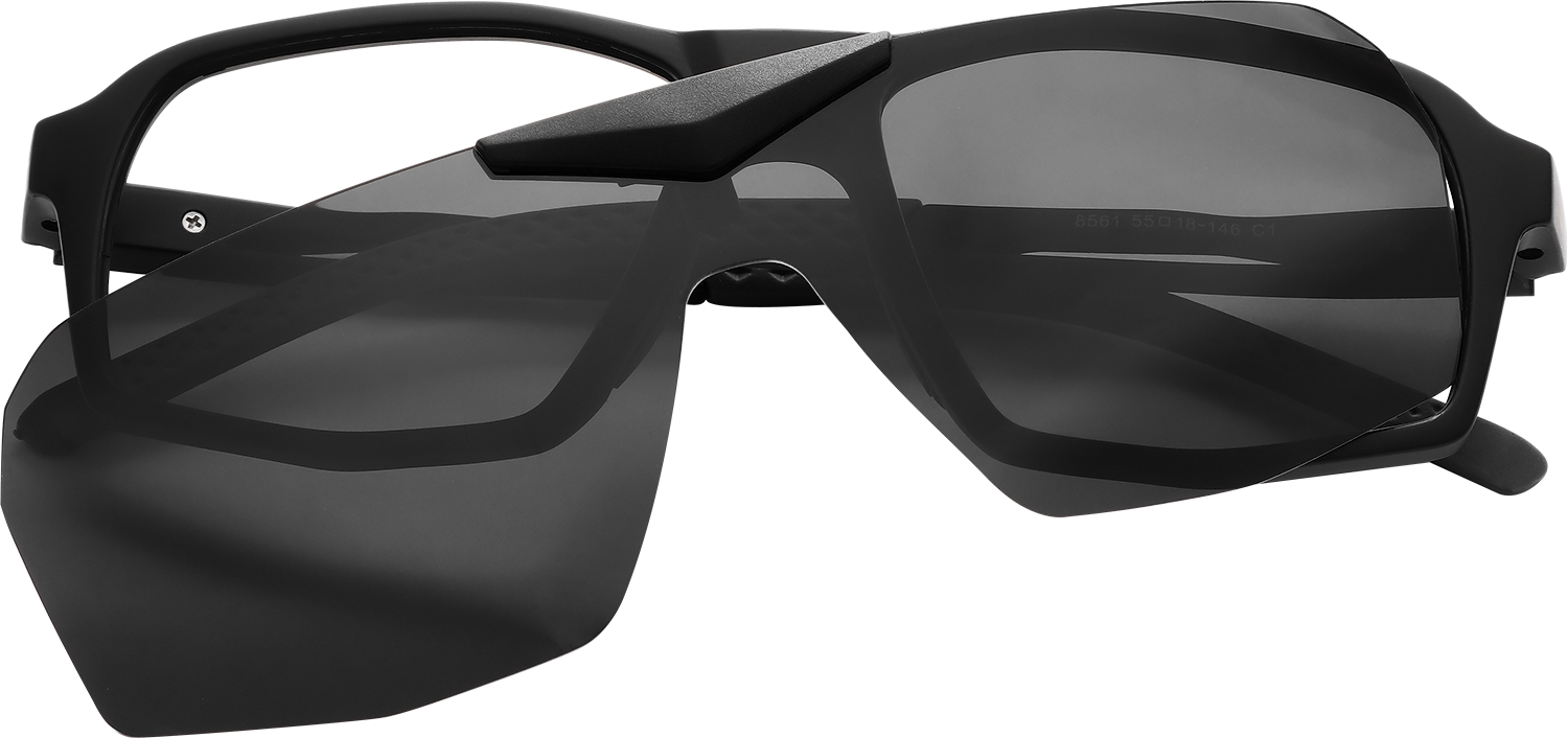 Fytoo Geometric Black TR90 Full Rim Eyeglasses — Frame Only