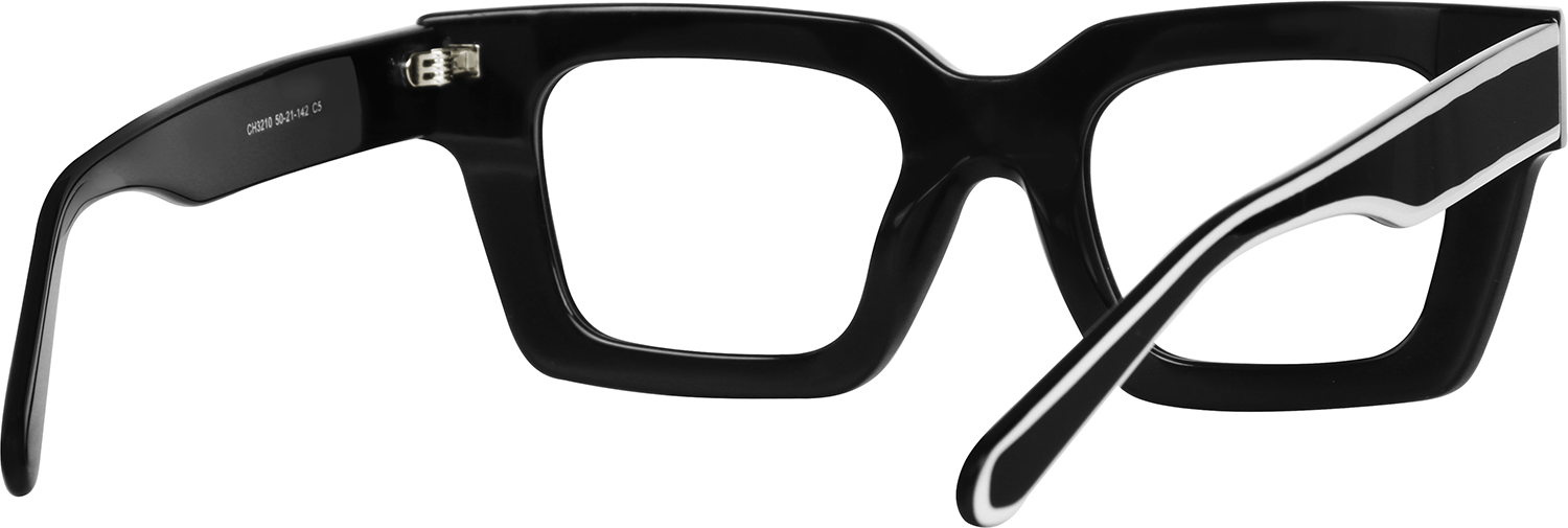 Lilith Square Black Eyeglasses | Fytoo Optical