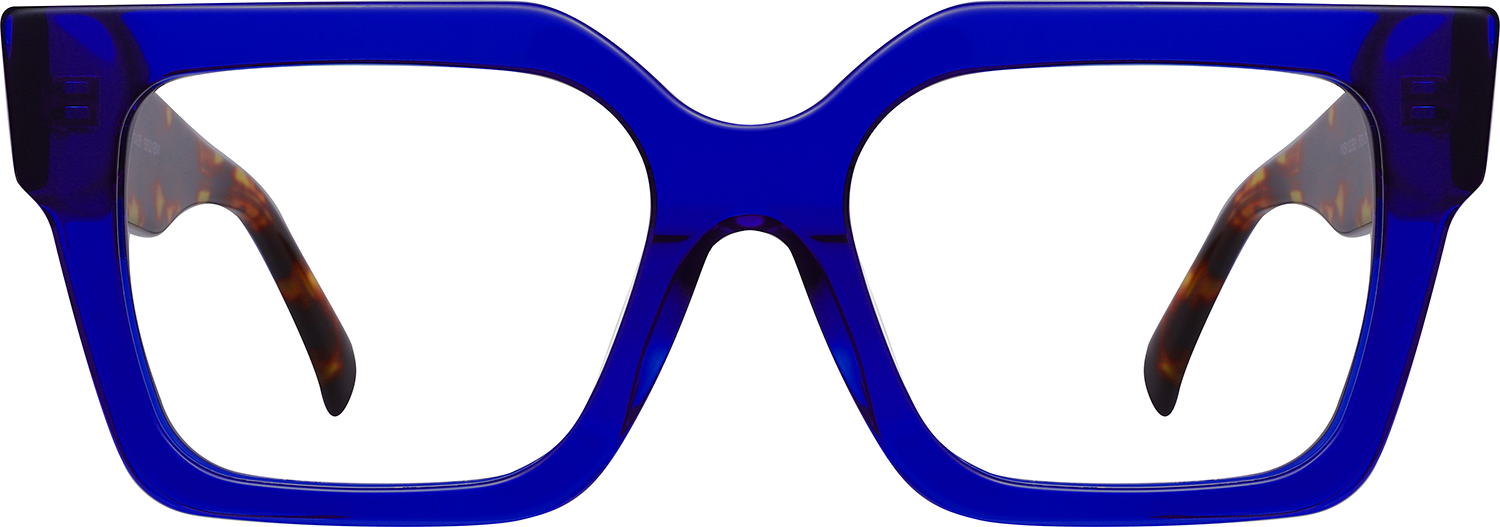 Fytoo Square Blue Acetate Full Rim Eyeglasses