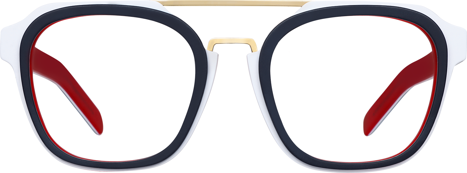 Fytoo Aviator Two Tone Acetate Full Rim Eyeglasses