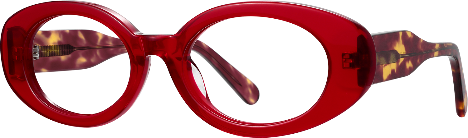 Gracie Oval Red Eyeglasses | Fytoo Optical