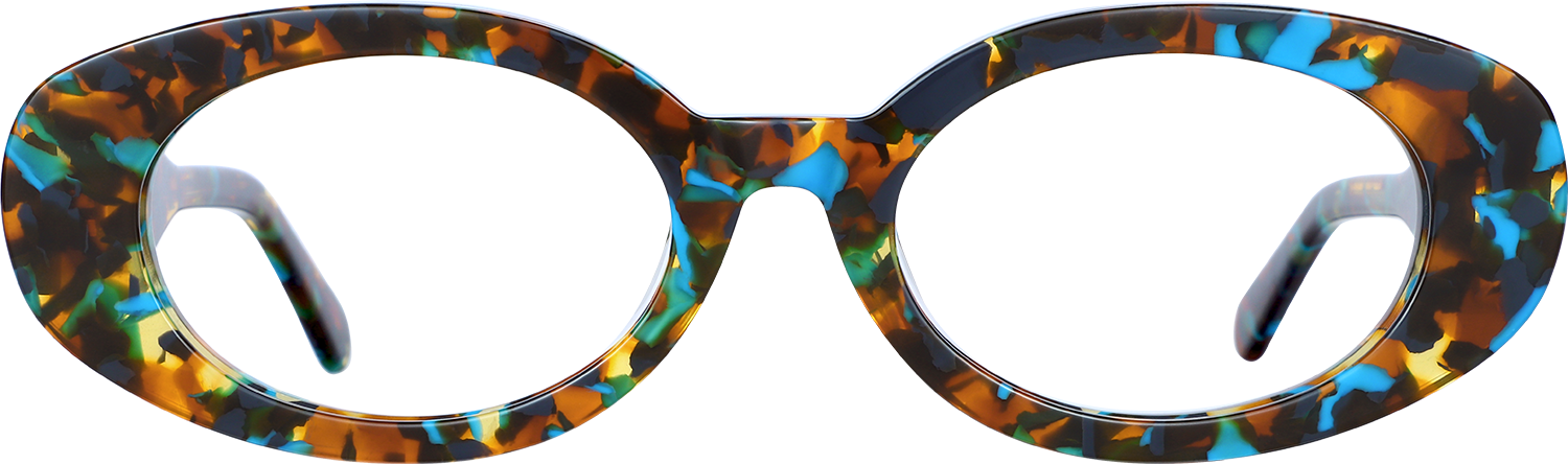 Fytoo Oval Tortoiseshell Acetate Full Rim Eyeglasses