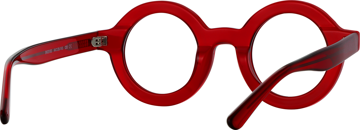 Beckett Round Red Eyeglasses | Fytoo Optical