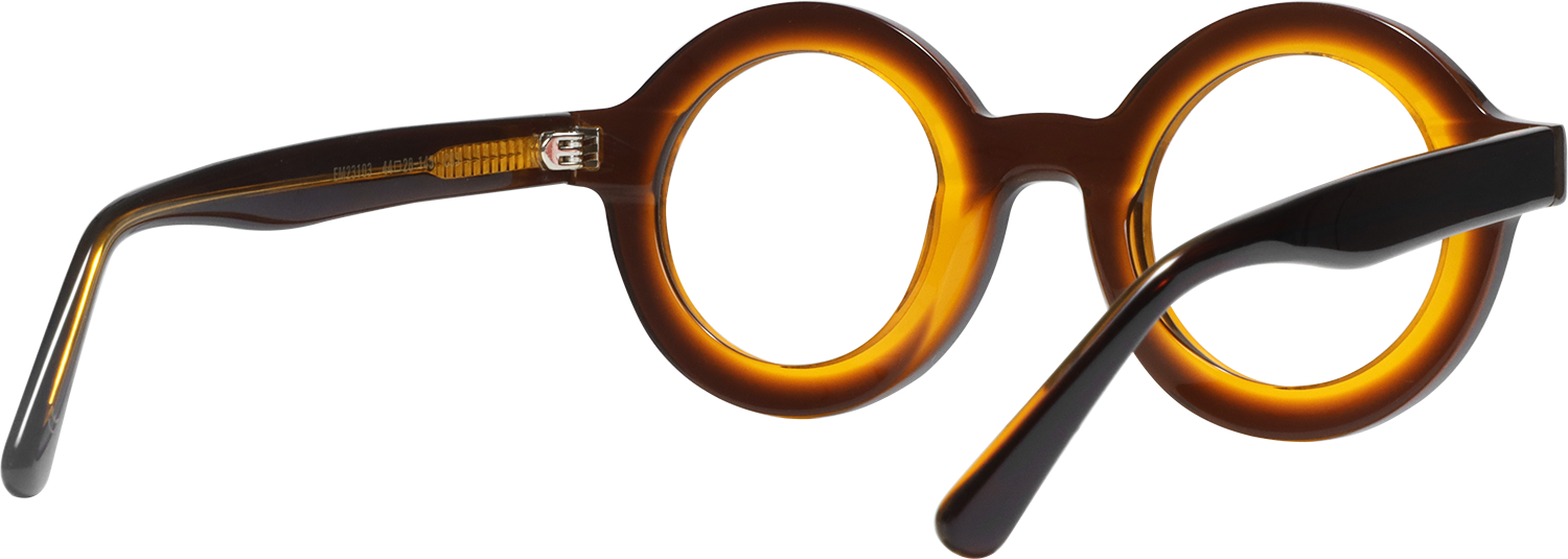Beckett Round Brown Eyeglasses | Fytoo Optical