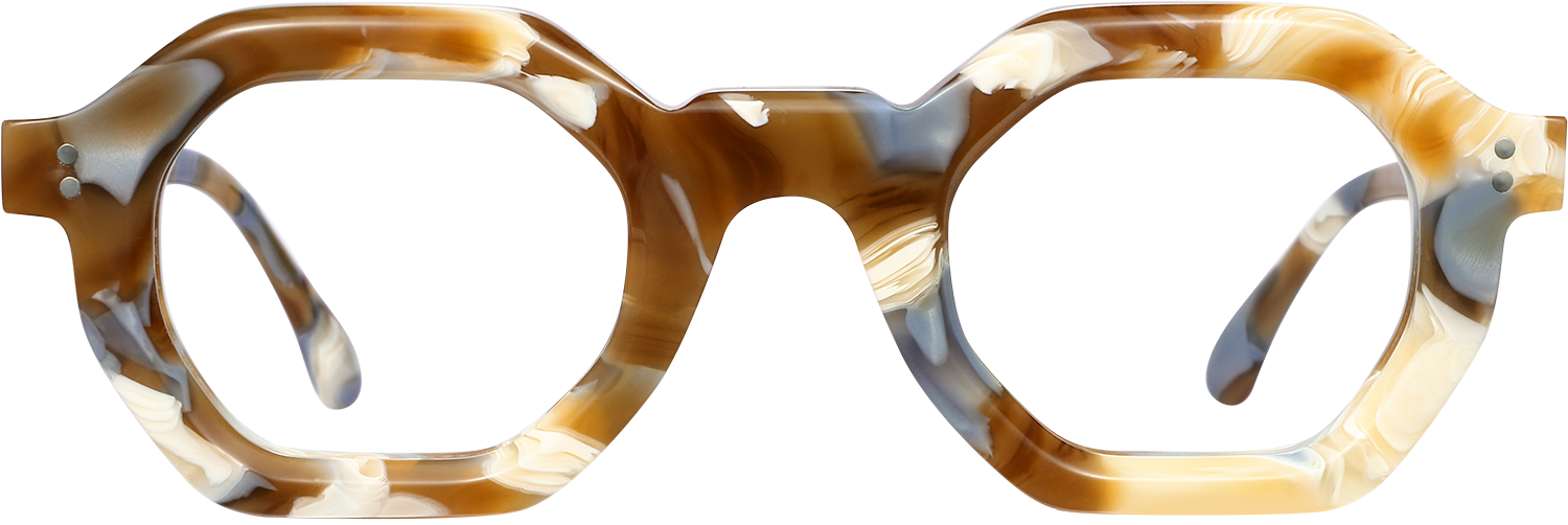 Fytoo Geometric Multicolour Acetate Full Rim Eyeglasses