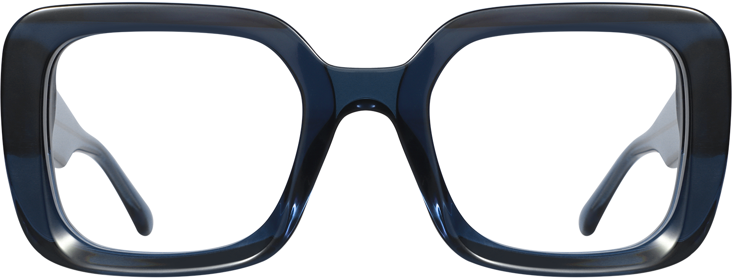 Fytoo Square Blue Acetate Full Rim Eyeglasses