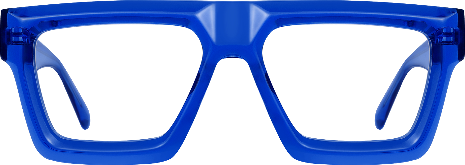 Fytoo Geometric Blue Acetate Full Rim Eyeglasses-image-FT1667-05