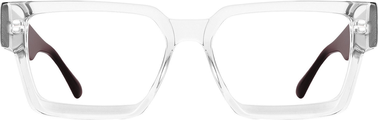 Fytoo Rectangle Transparent Acetate Full Rim Eyeglasses-image-FT1671-03