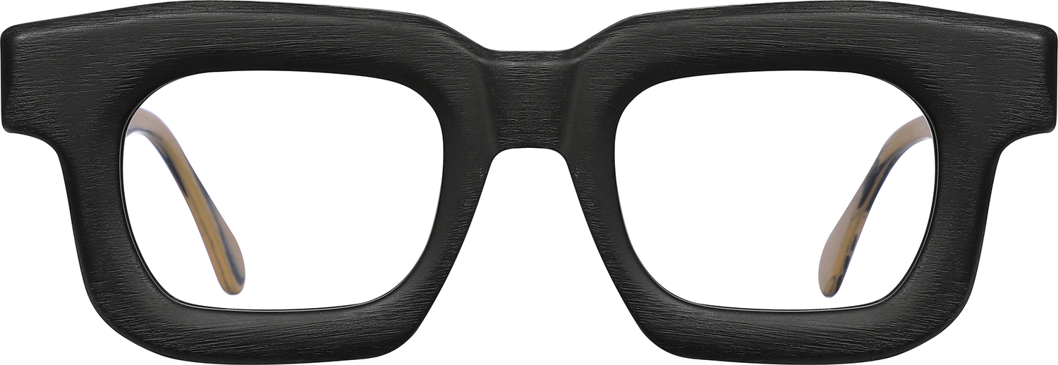 Fytoo Square Black Acetate Full Rim Eyeglasses-image-FT1698-02