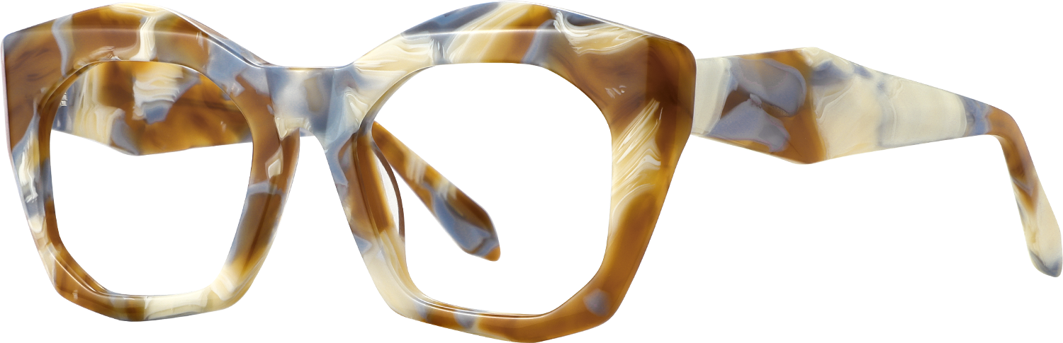 Aki Geometric Tortoiseshell Eyeglasses | Fytoo Optical