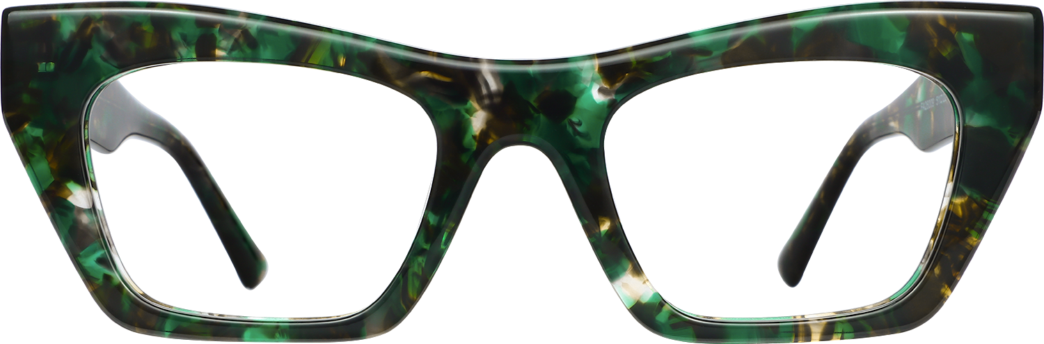 Fytoo Geometric Floral Acetate Full Rim Eyeglasses-image-FT179532-01