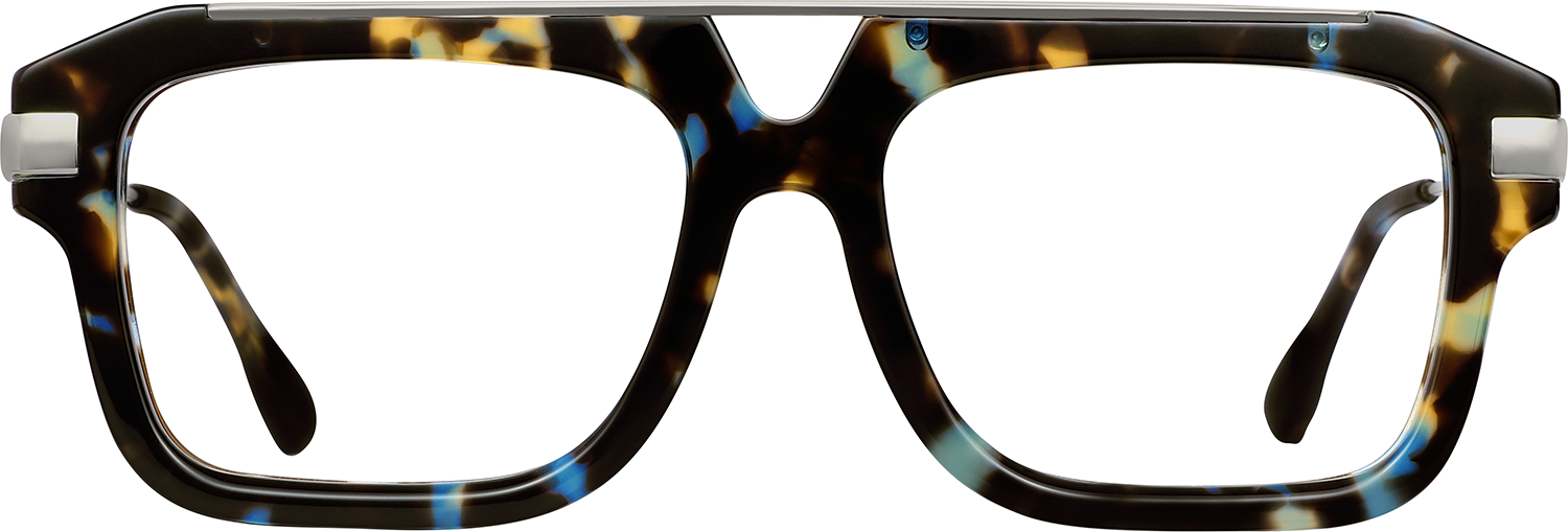 Fytoo Aviator Tortoiseshell Acetate Metal Full Rim Eyeglasses-image-FT1819-02