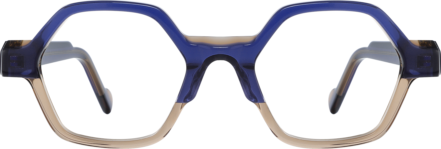 Fytoo Geometric Two Tone Acetate Full Rim Eyeglasses-image-FT1825-16