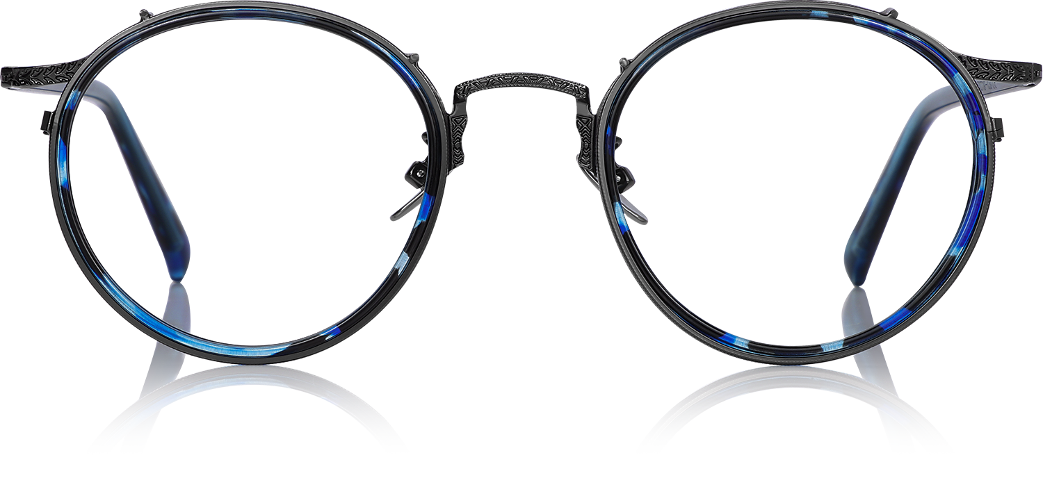 Fytoo Round Tortoiseshell Acetate Titanium Full Rim Eyeglasses-image-FT1836-03