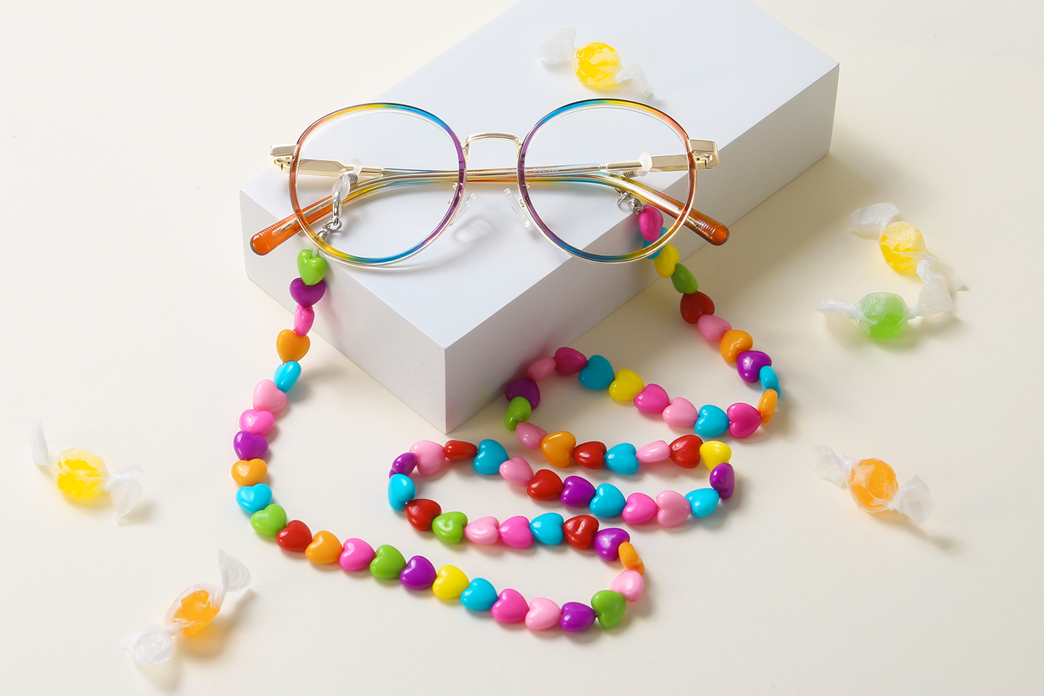 Fytoo Round Rainbow Metal TR90 Full Rim Eyeglasses-image-FT1839-32