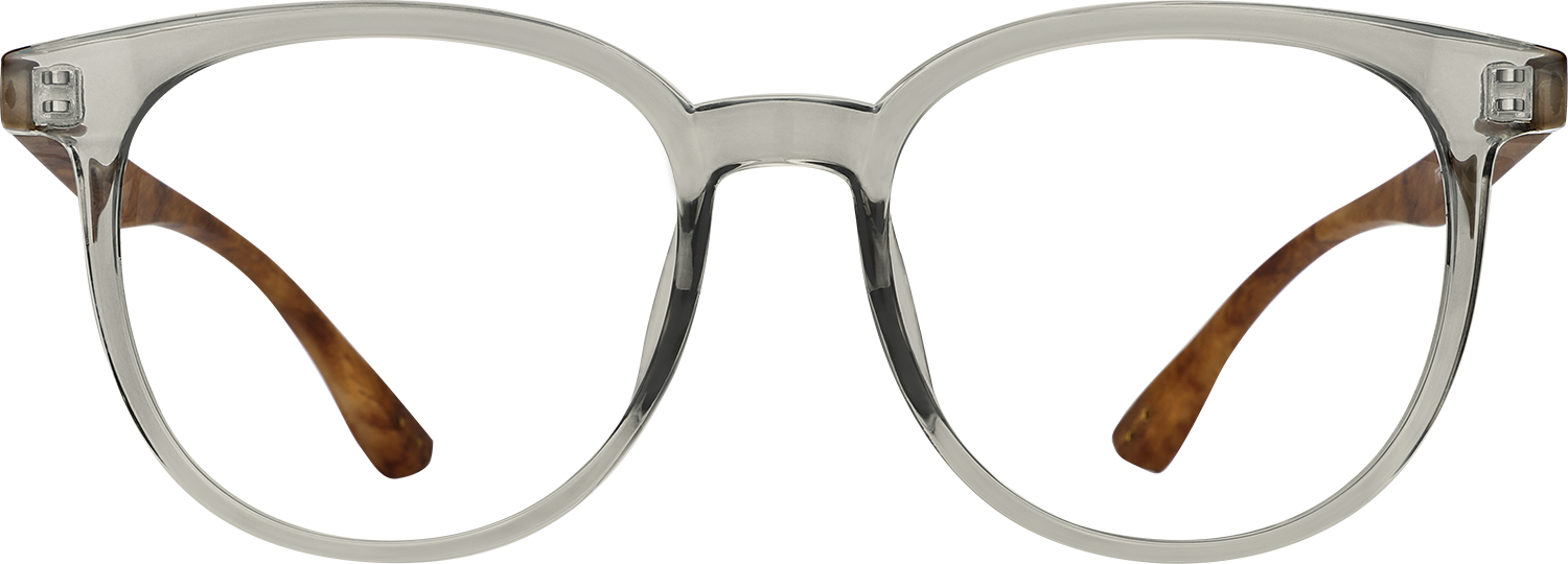 Fytoo Round Grey TR90 Full Rim Eyeglasses-image-FT185129-02