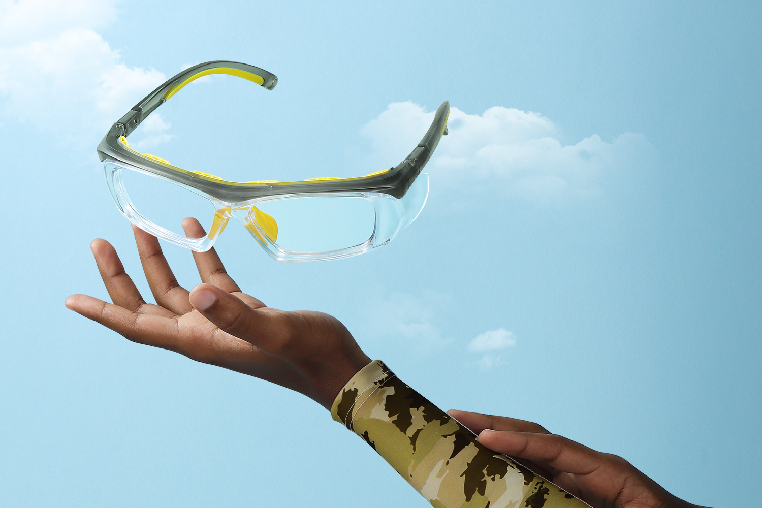 Fytoo Rectangle Yellow Plastic Full Rim Eyeglasses-image-FT1853-11