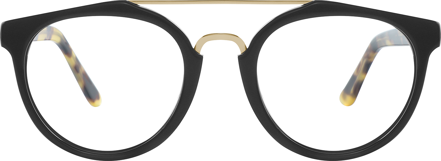 Fytoo Aviator Black Golden Acetate Full Rim Eyeglasses-image-FT1939-23