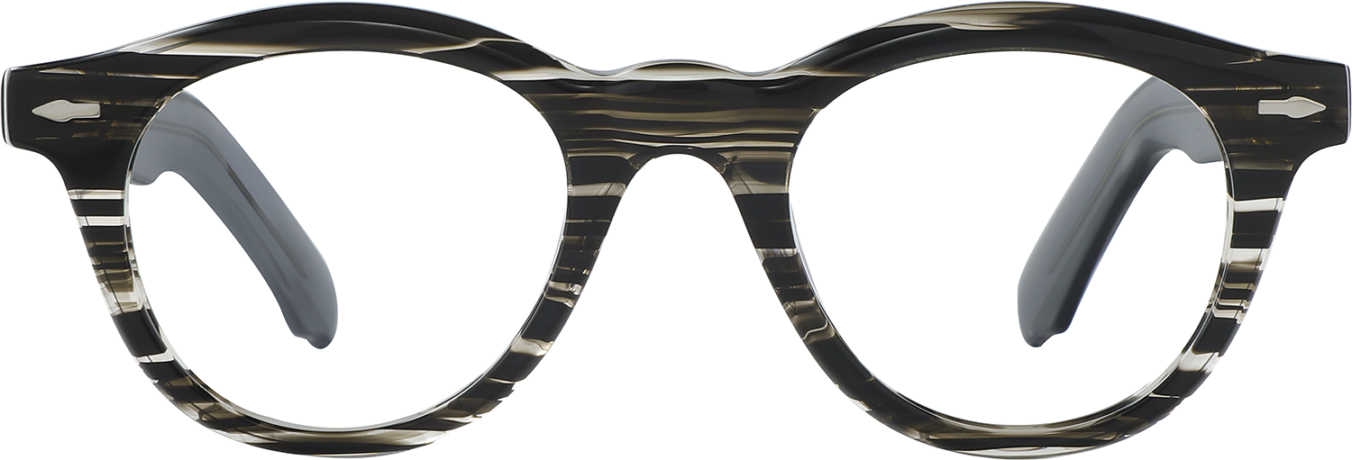 Fytoo Round Two Tone Acetate Full Rim Eyeglasses-image-FT1946-42