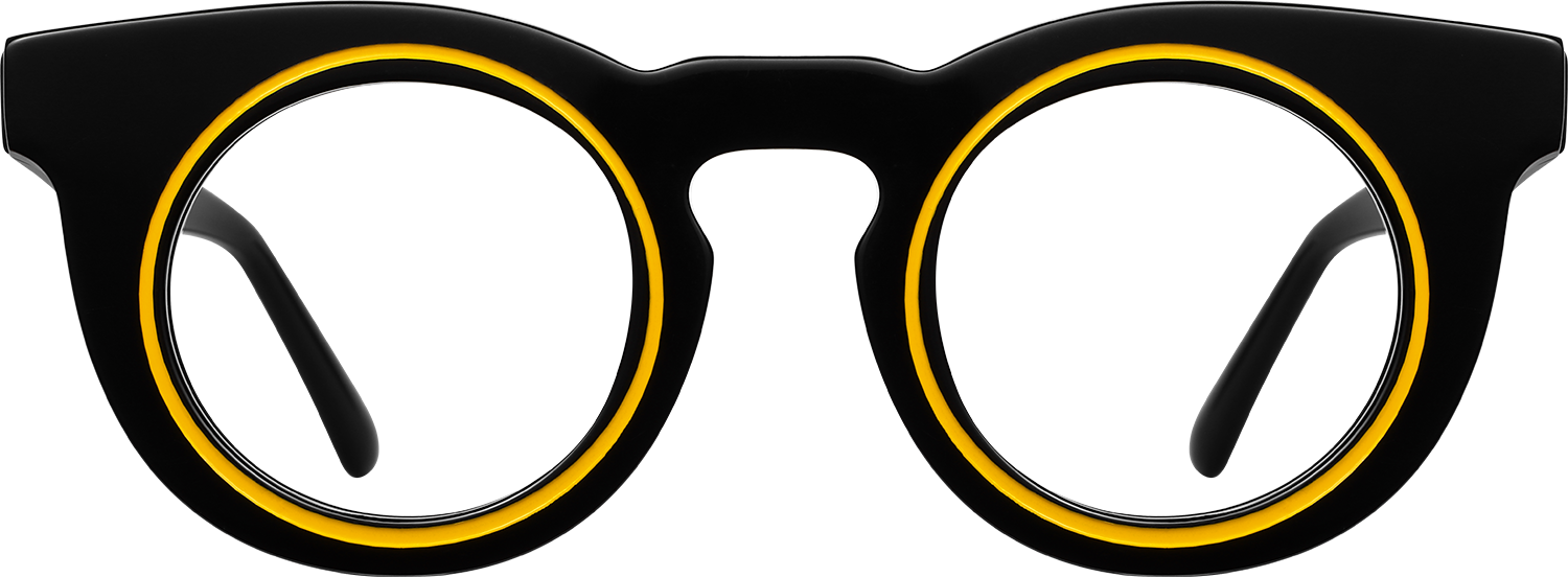 Fytoo Round Black Acetate Full Rim Eyeglasses-image-FT195281-02