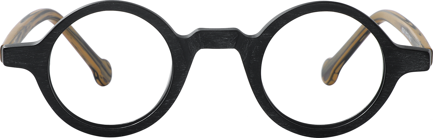 Fytoo Round Timber Acetate Full Rim Eyeglasses-image-FT2044-29