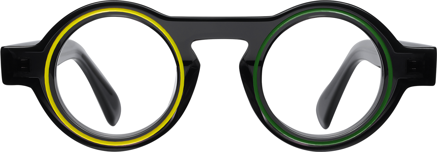 Fytoo Round Black Acetate Full Rim Eyeglasses-image-FT2048-02