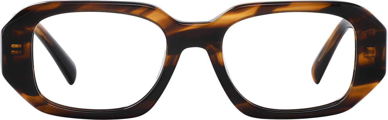 Fytoo Geometric Tortoiseshell Acetate Full Rim Eyeglasses-image-FT2058-13