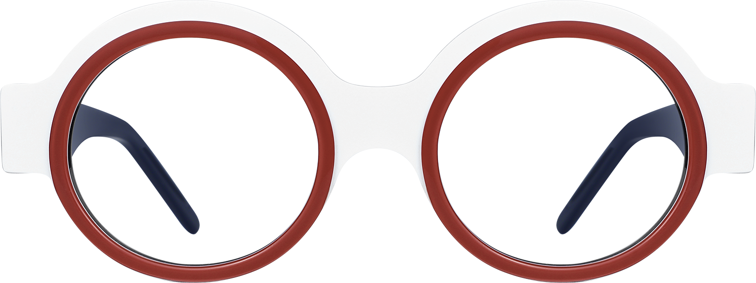 Fytoo Round Two Tone Acetate Full Rim Eyeglasses-image-FT212859-01