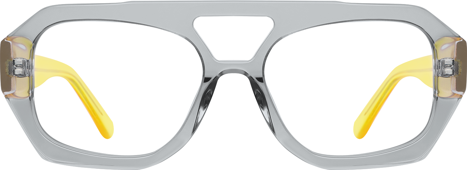Fytoo Aviator Grey Acetate Full Rim Eyeglasses-image-FT2157-02