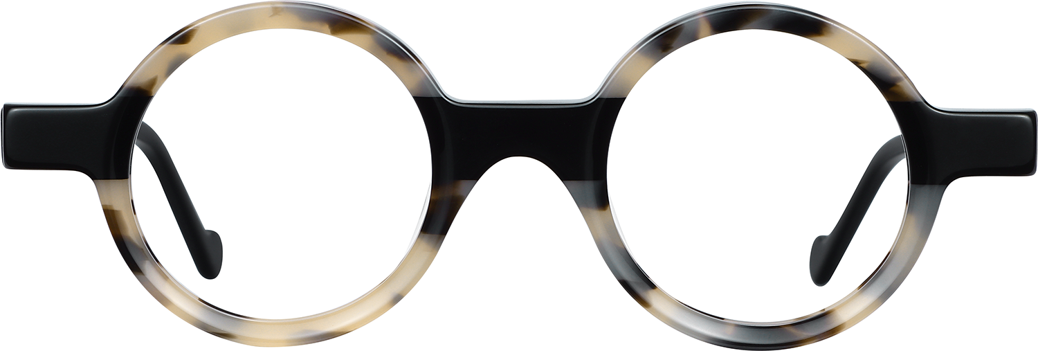 Fytoo Round Tortoiseshell Acetate Full Rim Eyeglasses-image-FT2168-02