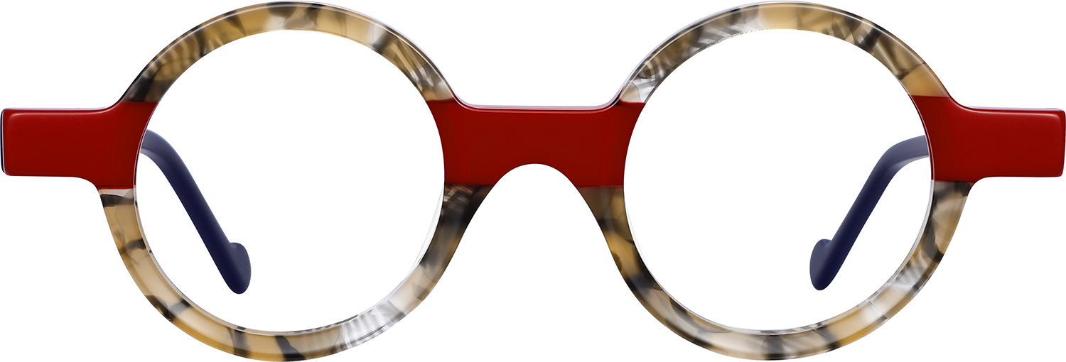 Fytoo Round Floral Acetate Full Rim Eyeglasses-image-FT2168-03