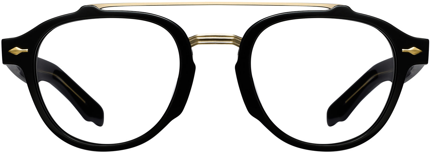 Fytoo Aviator Black Acetate Full Rim Eyeglasses — Frame Only
