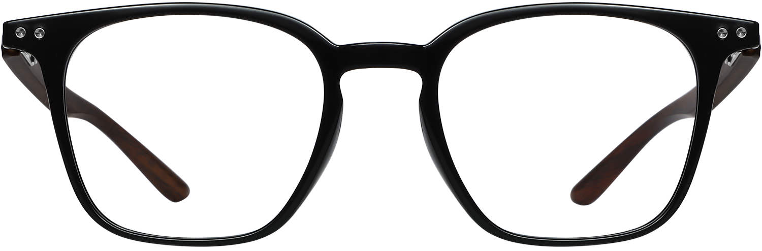 Fytoo Square Black TR90 Full Rim Eyeglasses — Frame Only