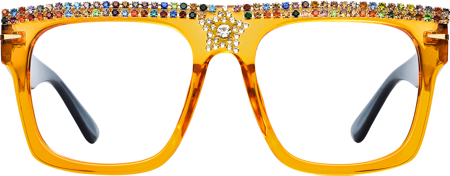 Fytoo Square Orange TR90 Full Rim Eyeglasses-image-FT235262-01