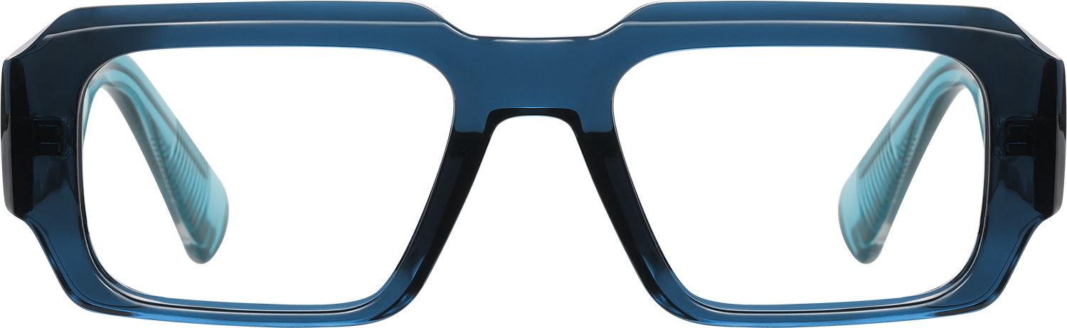 Fytoo Rectangle Blue TR90 Full Rim Eyeglasses-image-FT251999-02