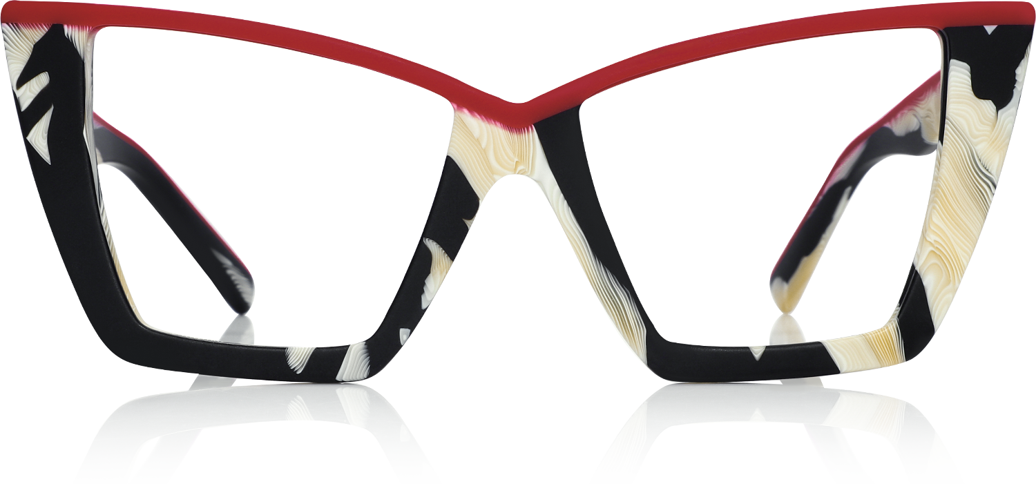 Fytoo Cateye Two Tone Acetate Full Rim Eyeglasses-image-FT266195-01