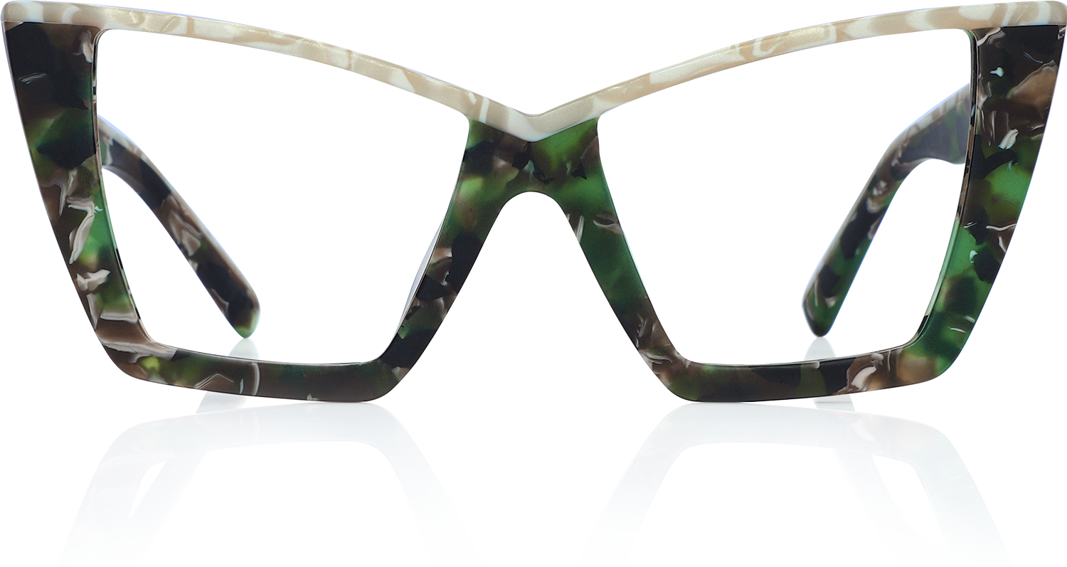 Fytoo Cateye Two Tone Acetate Full Rim Eyeglasses-image-FT266195-02