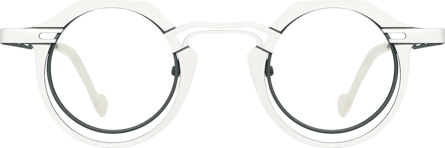 Fytoo Round White Metal Full Rim Eyeglasses-image-FT278040-04