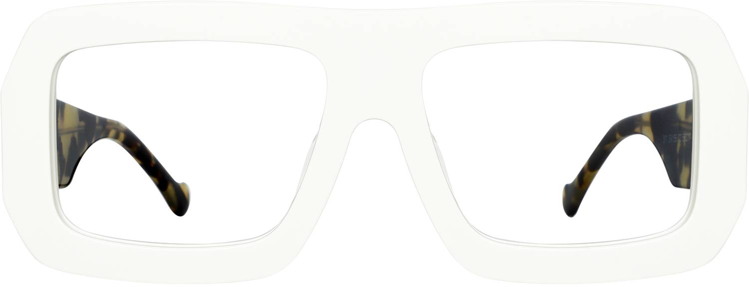 Fytoo Rectangle White Acetate Full Rim Eyeglasses