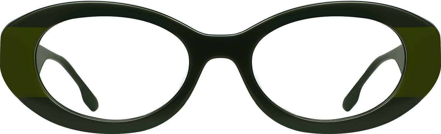 Fytoo Oval Two Tone Acetate Full Rim Eyeglasses-image-FT284578-02