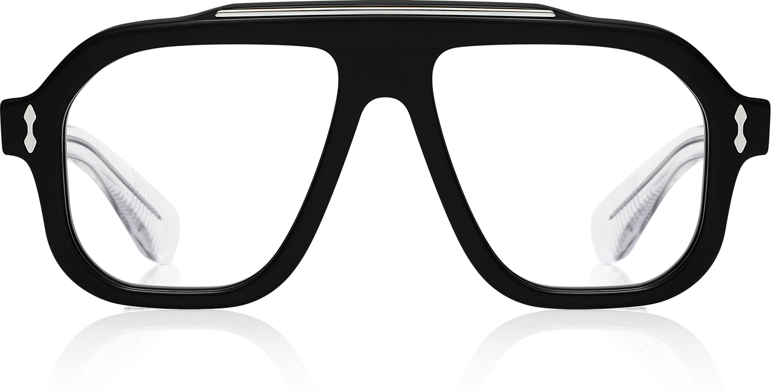 Fytoo Geometric Black Acetate Full Rim Eyeglasses-image-FT293299-01