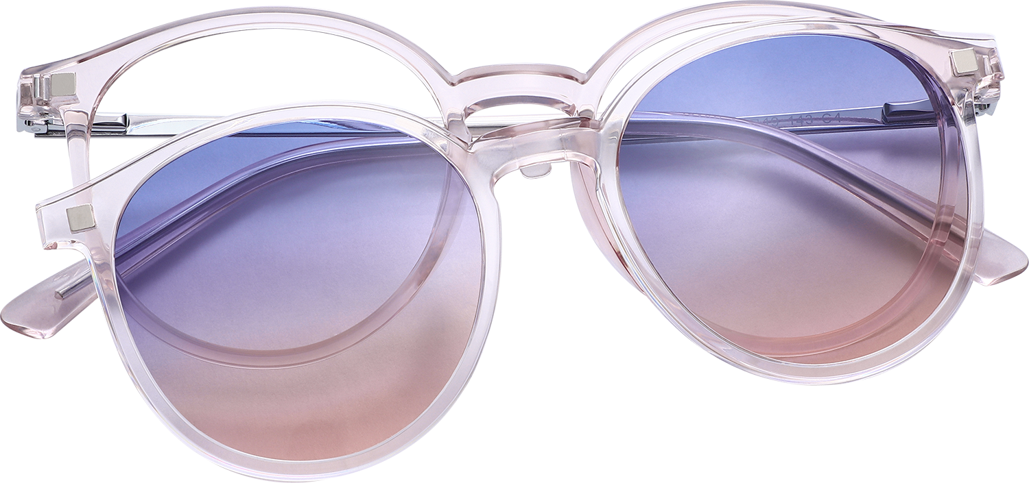 Fytoo Round Purple TR90 Metal Full Rim Eyeglasses-image-FT297259-01