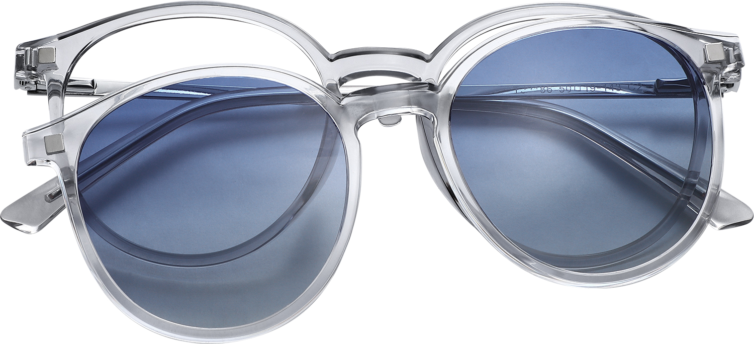 Fytoo Round Blue TR90 Metal Full Rim Eyeglasses-image-FT297259-04