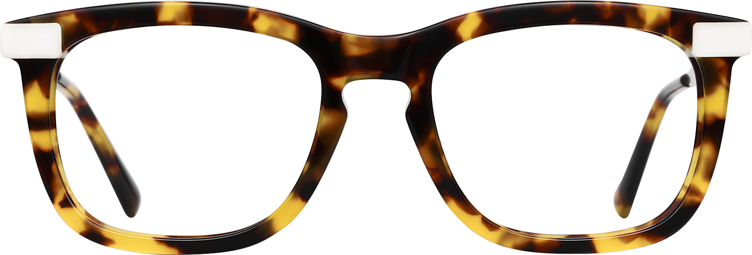 Fytoo Square Tortoiseshell Acetate Metal Full Rim Eyeglasses-image-FT311857-01